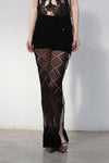RUI hollow knitted half skirt RSS23KN13 ONYX black